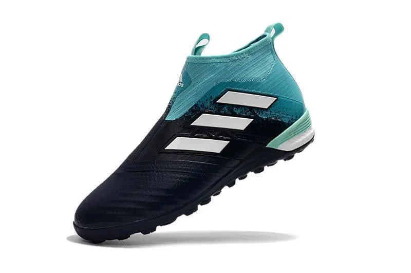 Lock Laces Energy Focus Adidas ACE Tango TF Soccer Cleats Blue Black White
