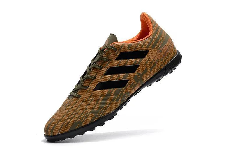 Sole Grip Arch Design New Adidas Predator TF Soccer Cleats Shoes Orange Black