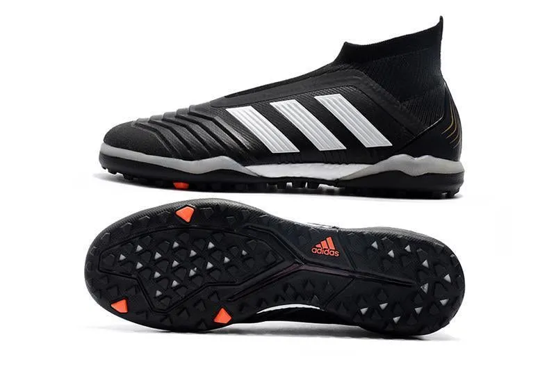 Sleek Fit Game Fit New Adidas Predator TF Primeknit Soccer Cleats Shoes Black White