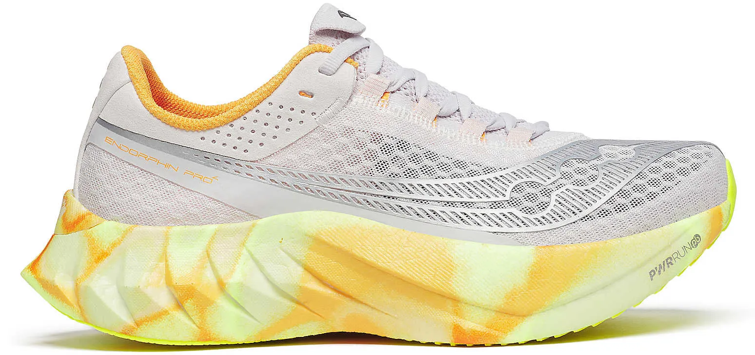 Foot Shock Diffusion Saucony Endorphin Pro 4 Womens Running Shoes - Grey