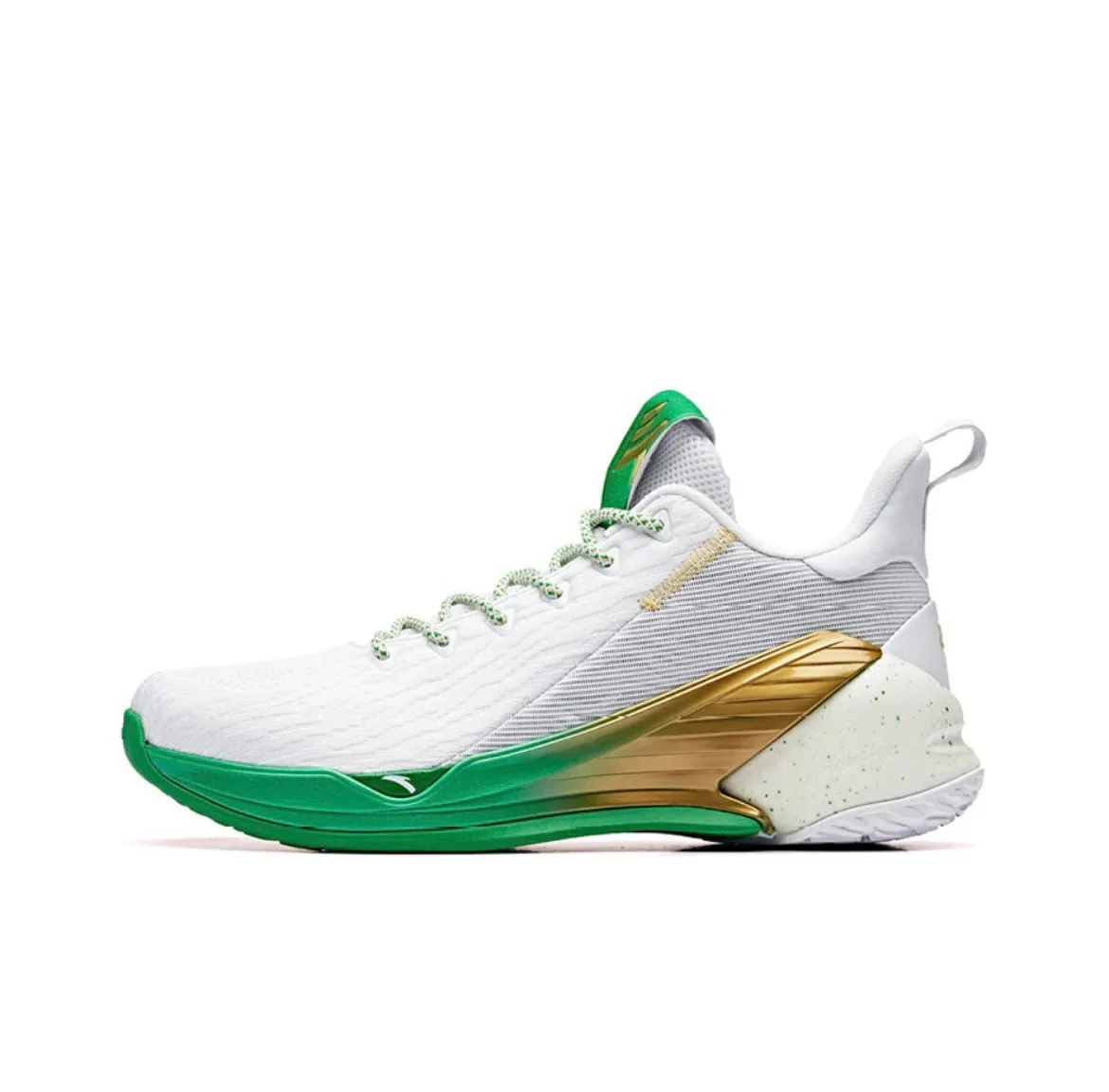 Anta Men's Klay Thompson Kt4 White/Green Basketball Shoes Firm Ground