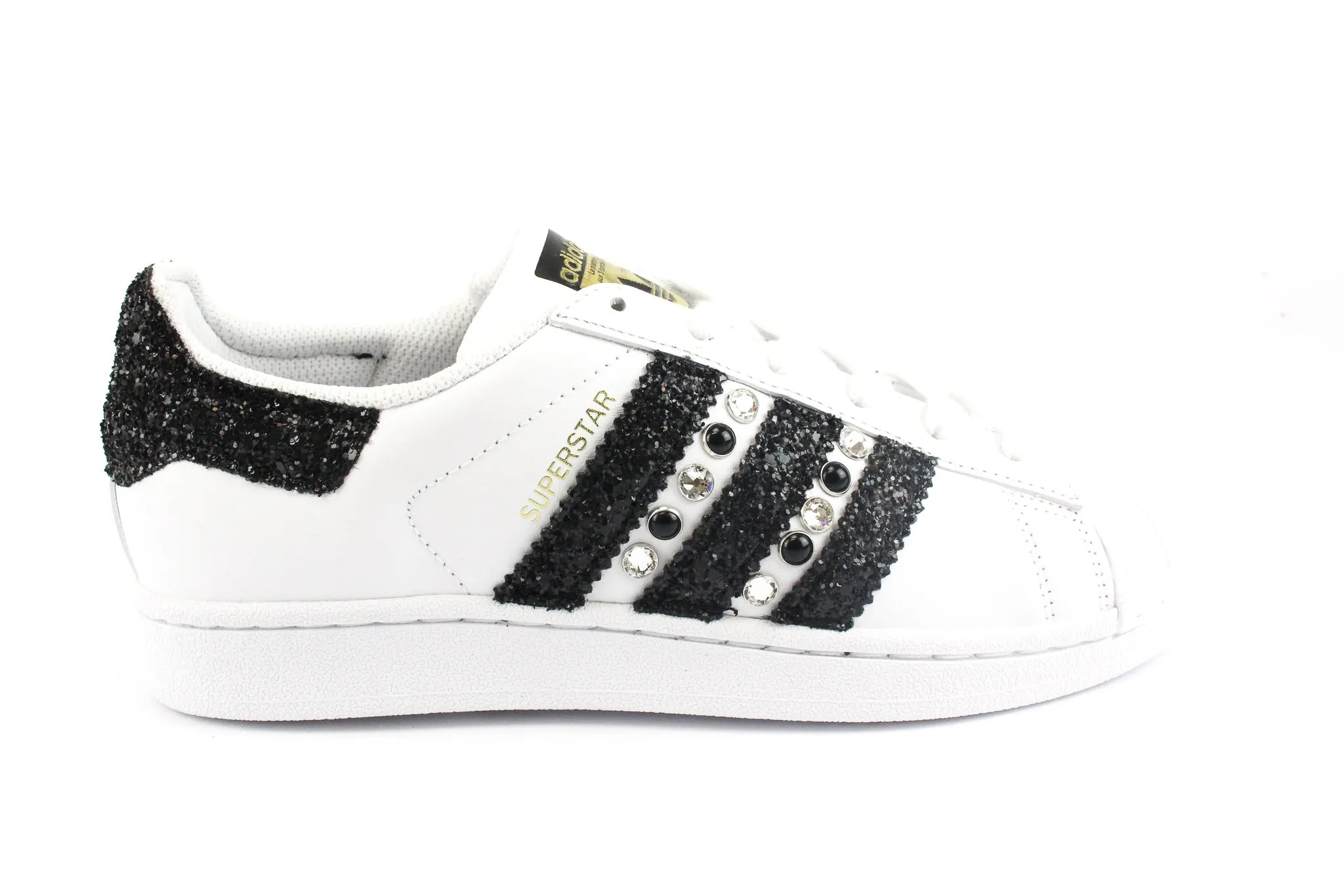 Hill Walk All Round Adidas Superstar Black Glitter & Strass