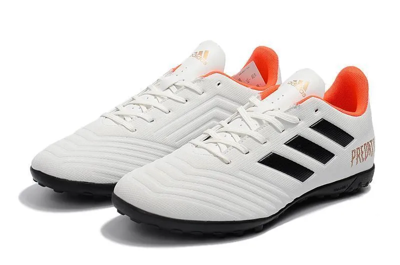 New Adidas Predator TF Soccer Cleats Shoes Gray Black Orange Ultra Breathable Step Forward