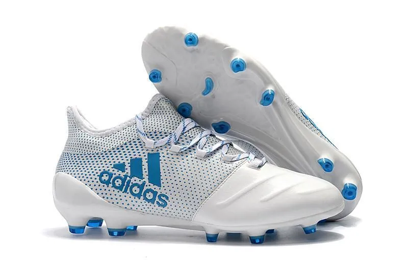 Final Whistle Fitness Level New Adidas X Series Leather FG Soccer Cleats Shoes White Blue
