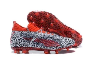 PUMA Future 18.1 Netfit FG Soccer Cleats Black White Red Move Strong