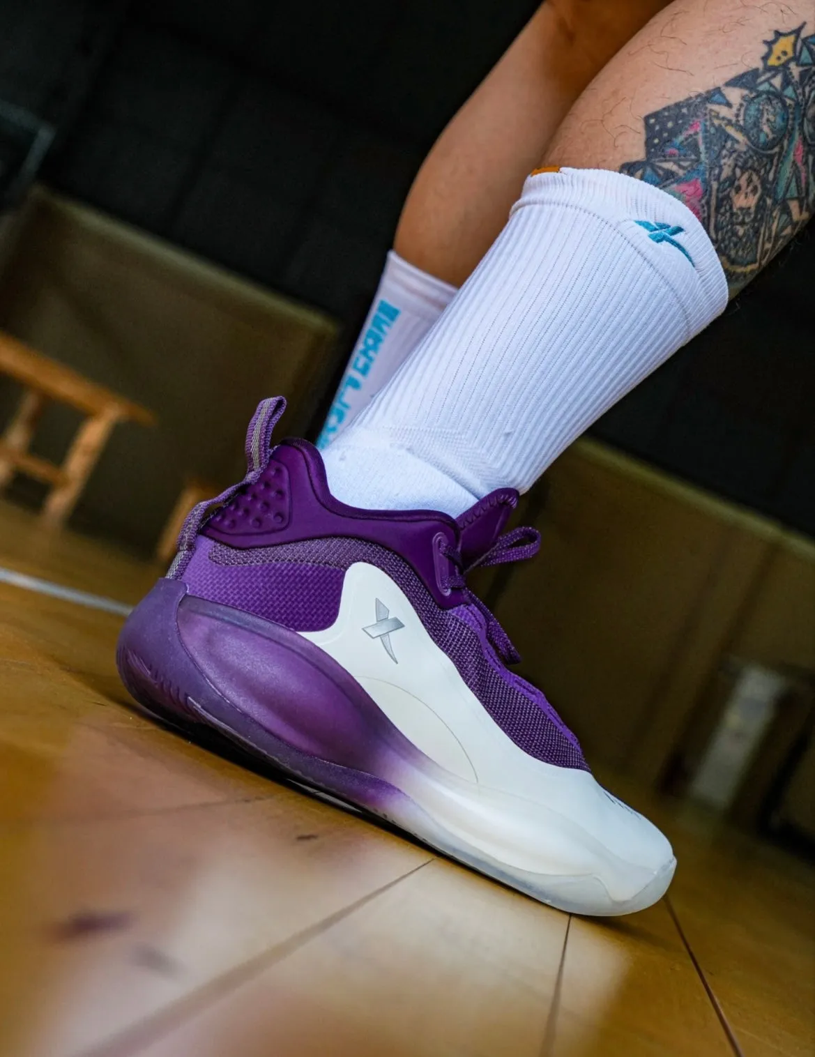 Multi Directional Traction Pattern Xtep x Dylan Wang D.1 - Purple/White