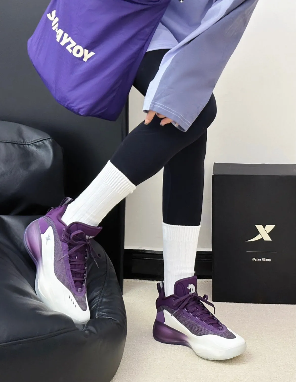 Xtep x Dylan Wang D.1 - Purple/White Low   Top Style Trendy Appearance