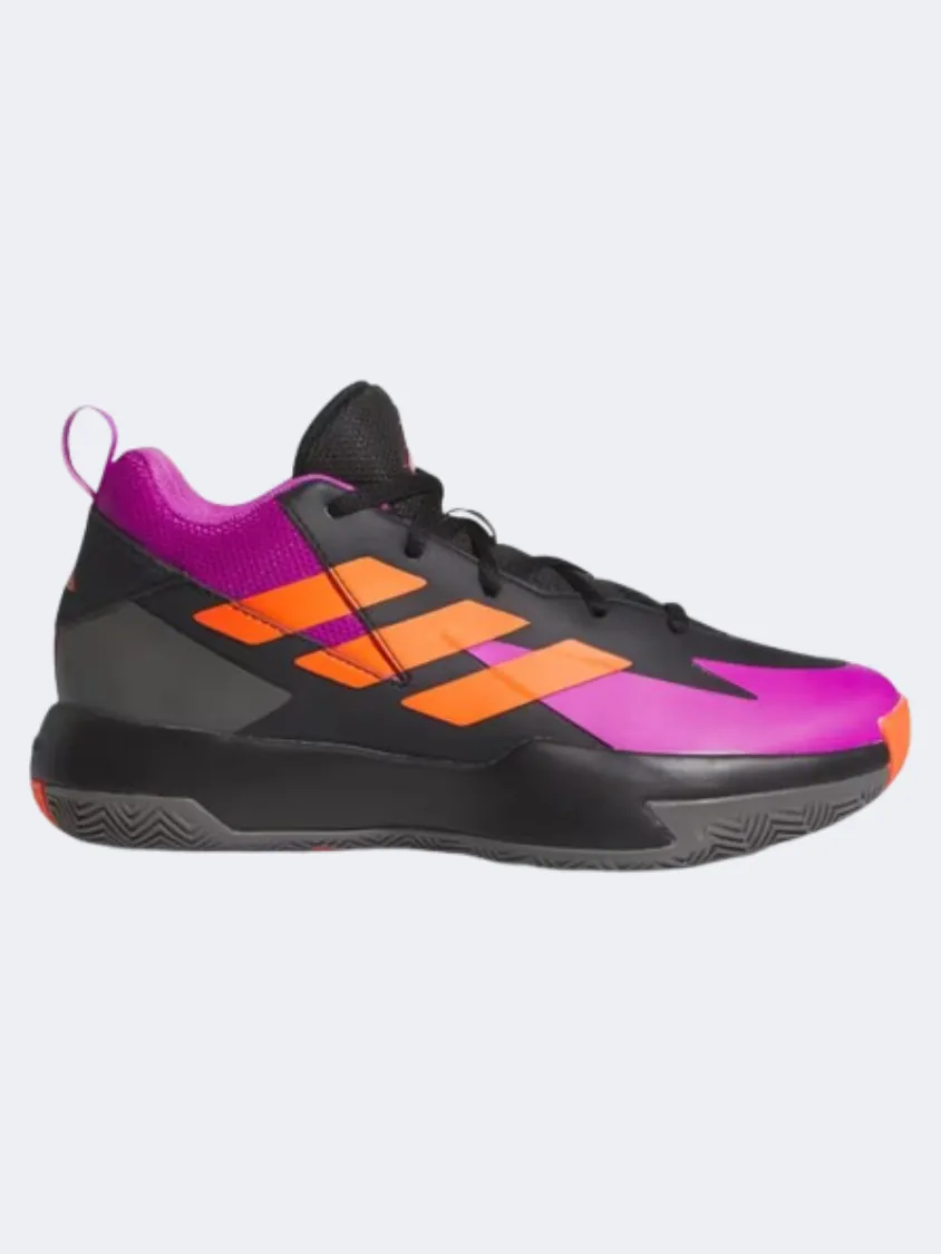Vibration Dampening Layer Adidas Cross Em Up Select Gs-Boys Basketball Shoes Black/Purple/Orange