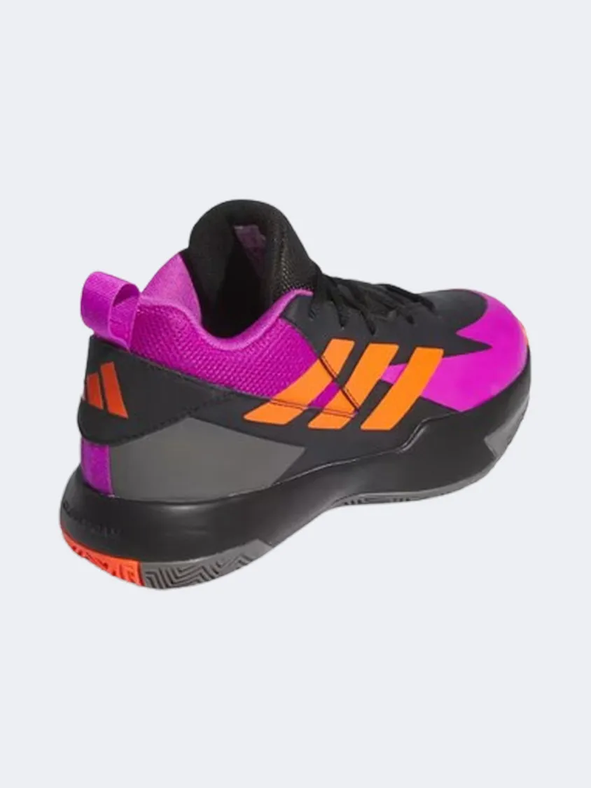 Adidas Cross Em Up Select Gs-Boys Basketball Shoes Black/Purple/Orange All Day Comfort Fit Step Free