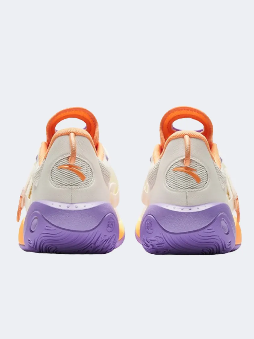Proprioception Enhance Every Step Anta Splash 6 Men Basketball Shoes Beige/Orange