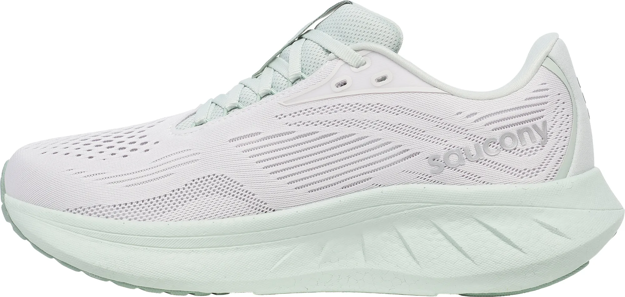 Saucony Ride 18 Womens Running Shoes - Grey Flexible Material