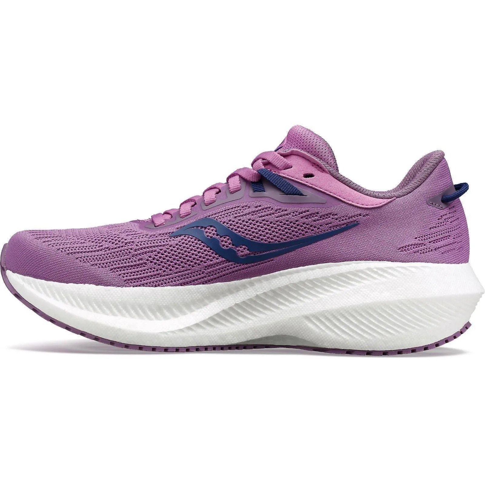 padded tongue running shoes Saucony Triumph 21 Womens Running Shoes - Purple
