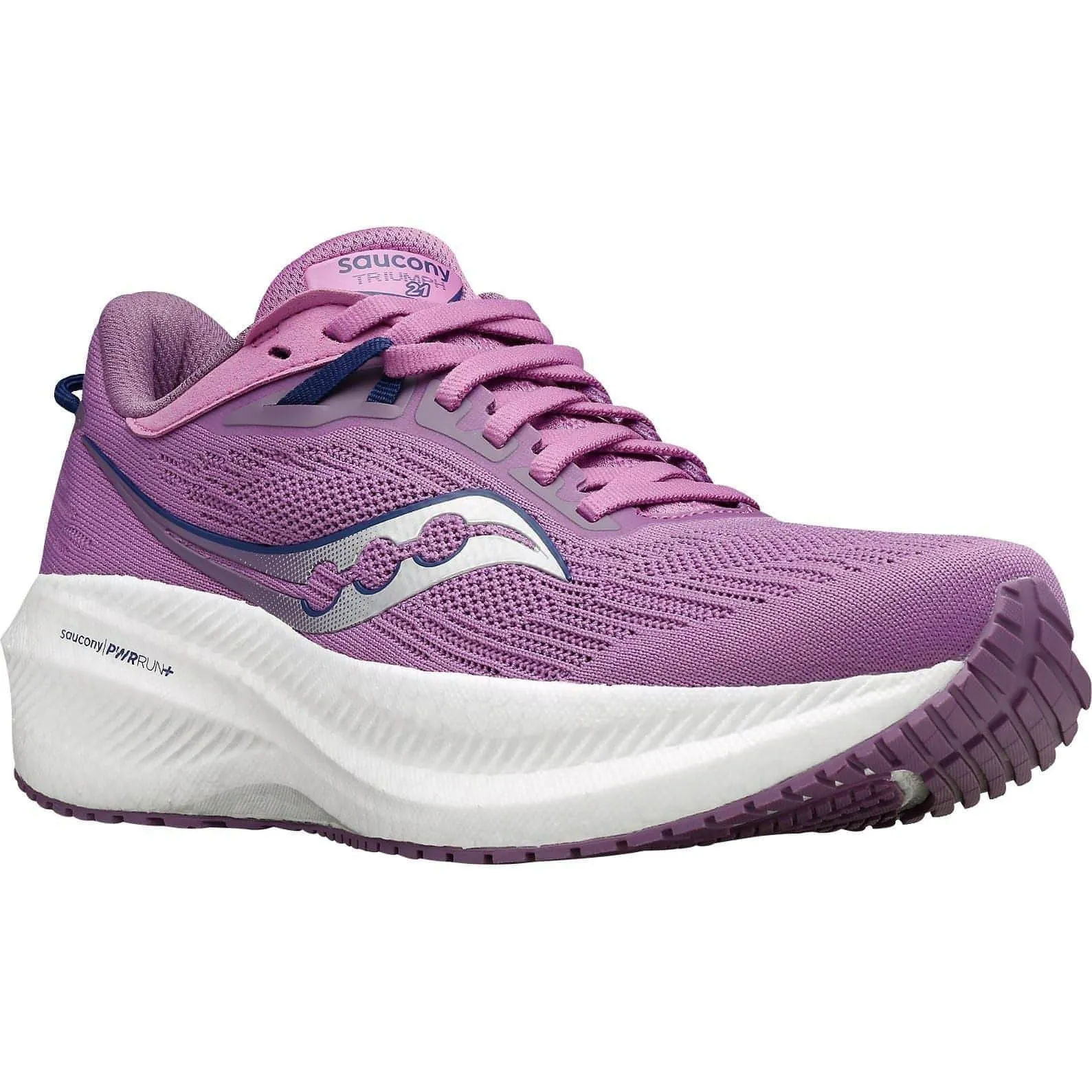 Saucony Triumph 21 Womens Running Shoes - Purple amateur runner use