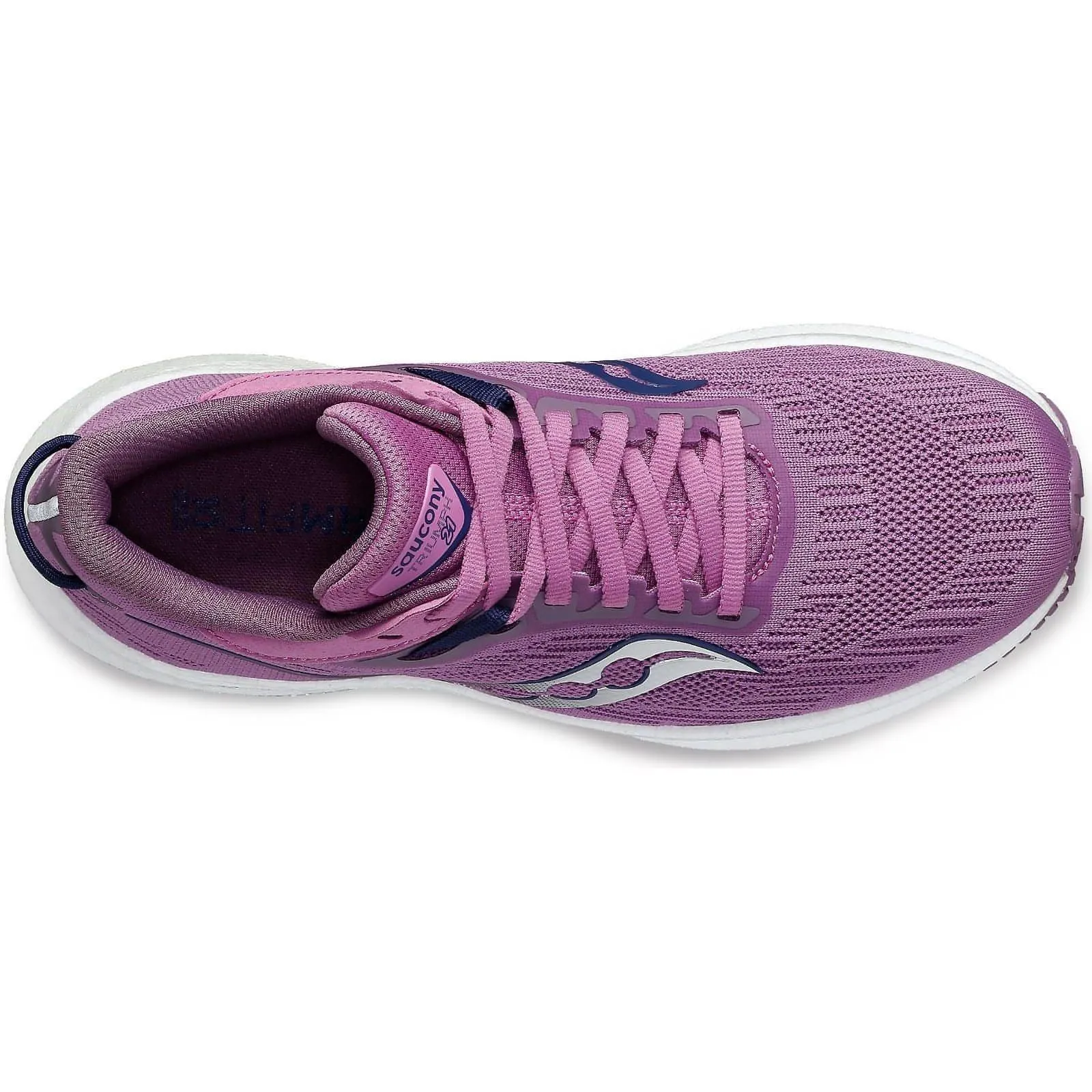 Saucony Triumph 21 Womens Running Shoes - Purple antifungal - feature shoes