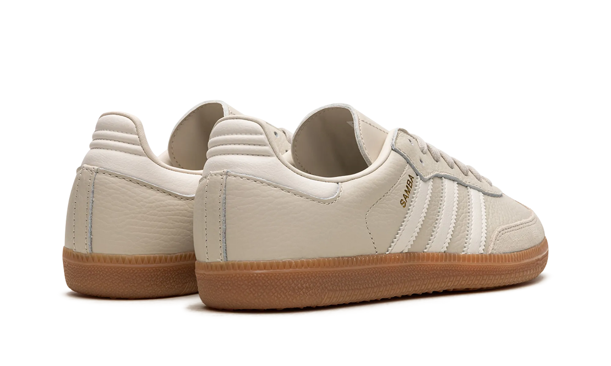Square Toe Design Breathable   fabric Samba OG "Beige / White / Gum"