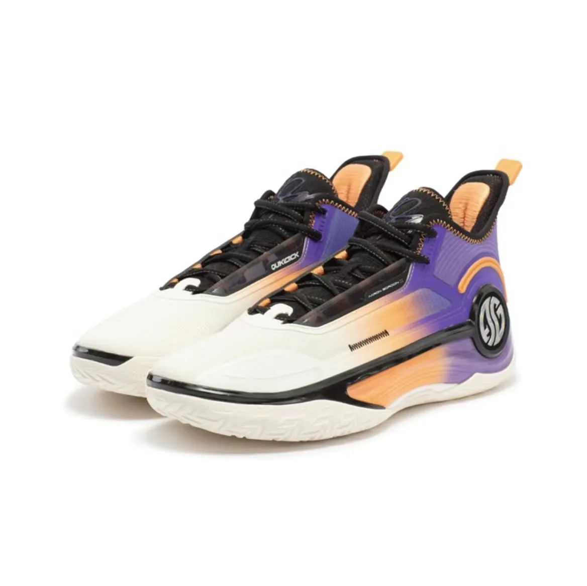 361?? Aaron Gordon AG4 CQT - White/Orange/Purple Anti Slip Pattern Sneakers Lace Up