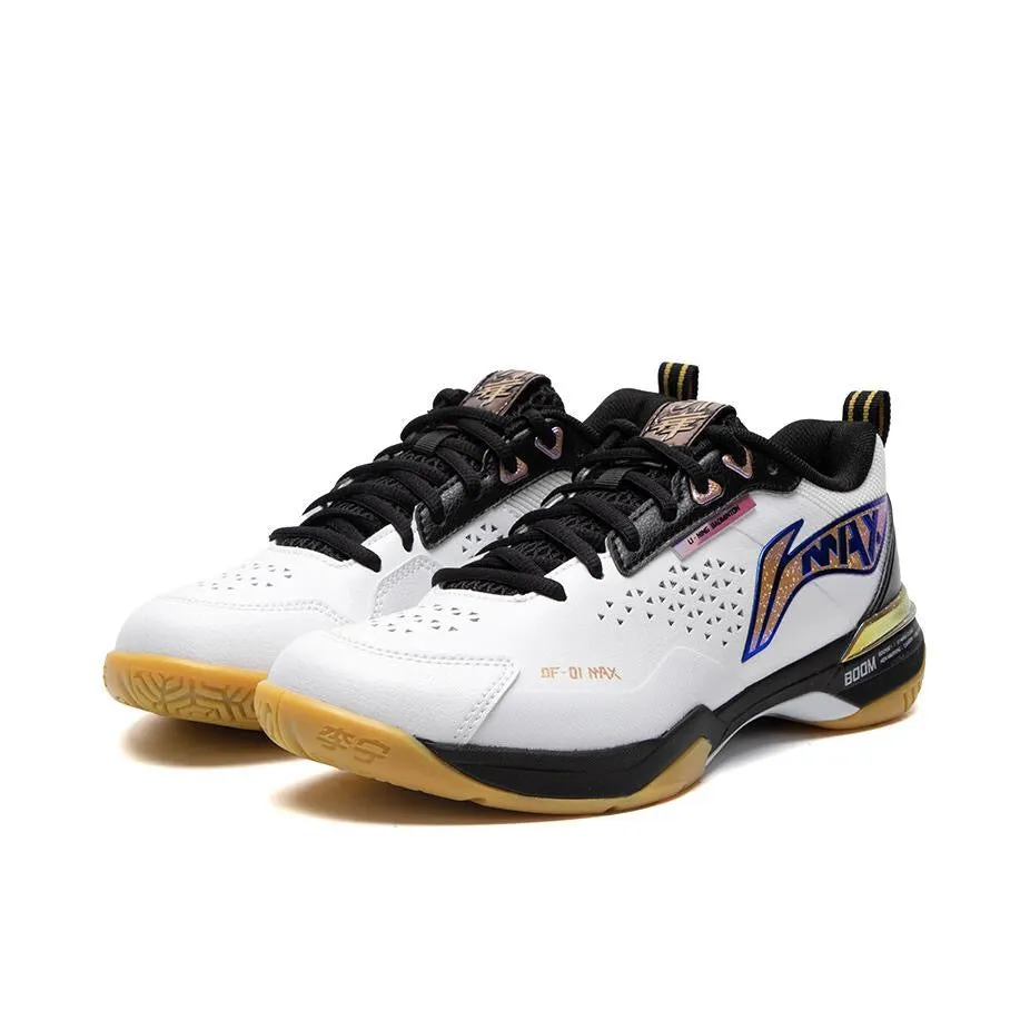 Blade DF-01 Max | Li-Ning Badminton Shoes - White/Black Thermoplastic Unit Diagonal Flex Notches