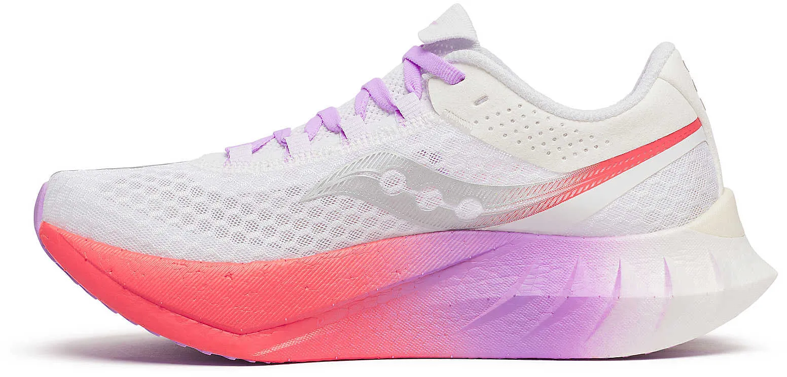 Airflow Mesh Structure Saucony Endorphin Pro 4 Womens Running Shoes - White