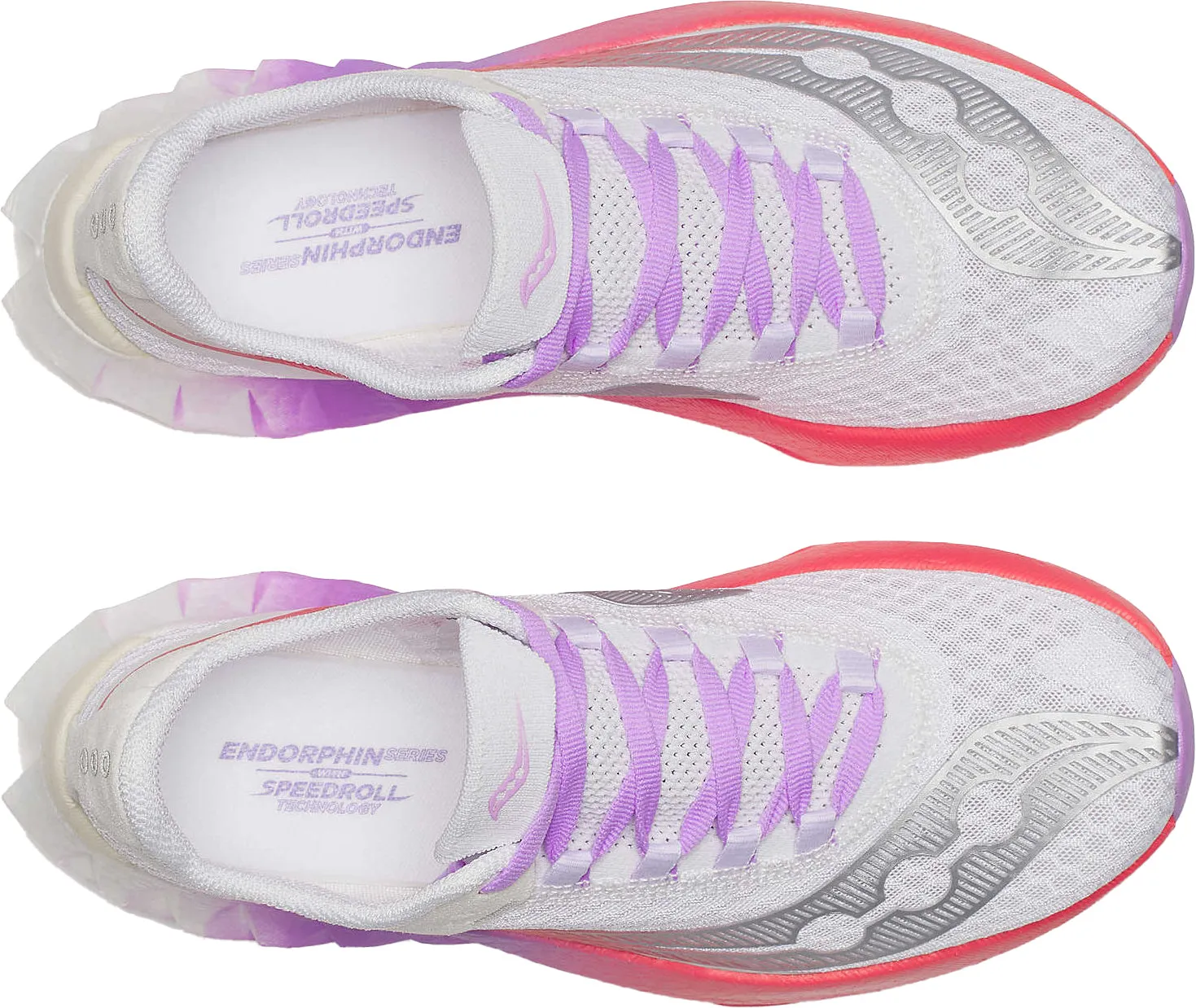 Seamless Upper Construction Saucony Endorphin Pro 4 Womens Running Shoes - White