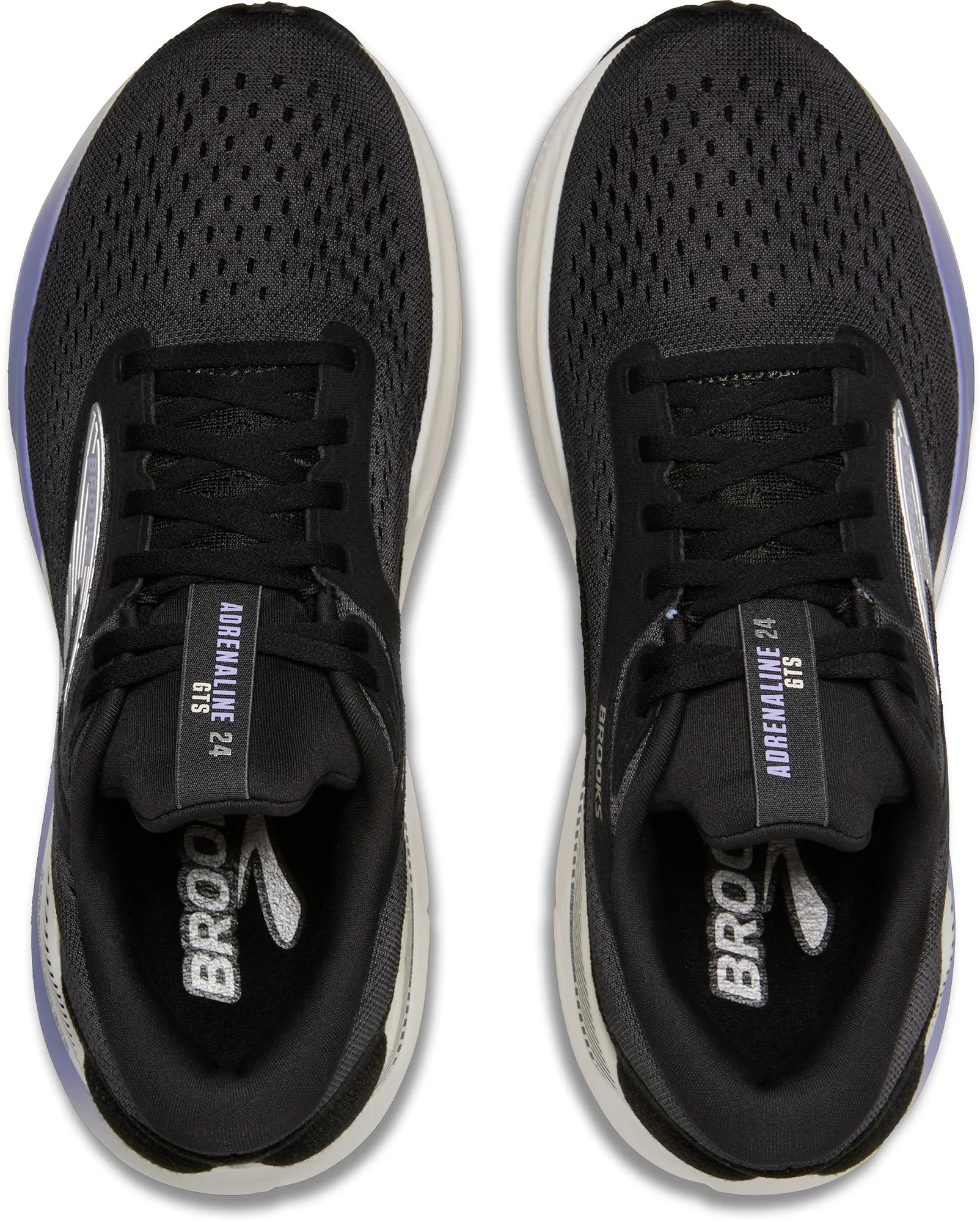 Brooks Adrenaline GTS 24 Womens Running Shoes - Black Fitness - focused Soft TPU Overlays