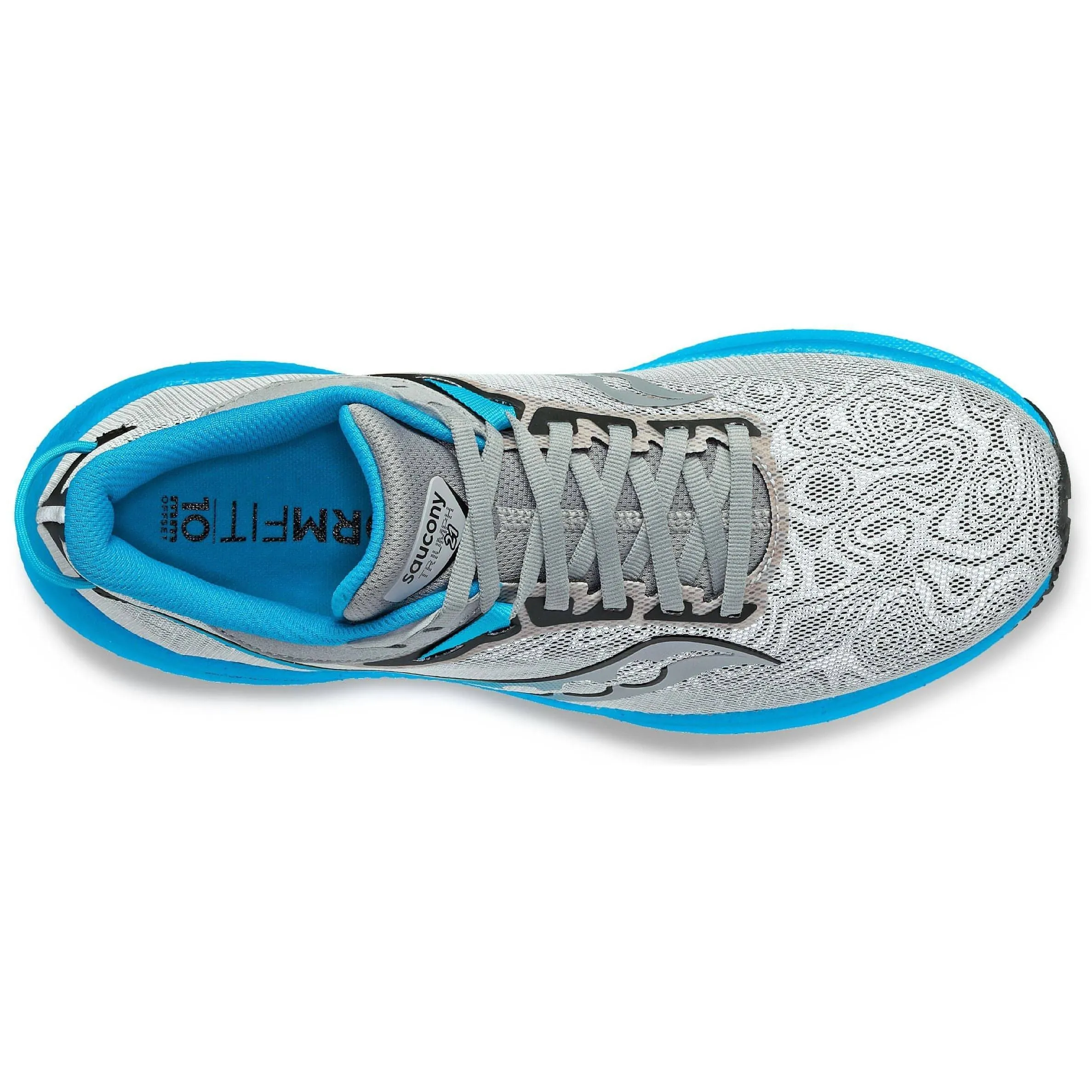 Saucony Triumph 21 Womens Running Shoes - Grey Molded Heel Collar foam insole shoes