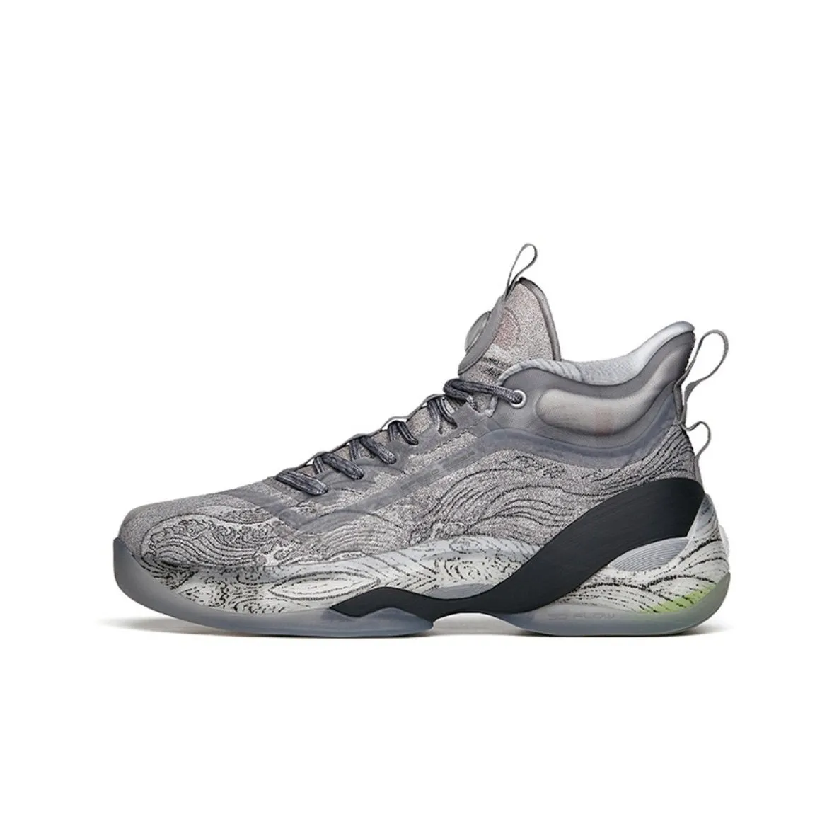 Anta Men's Klay Thompson Kt7 ??Twelve Waters Map?? Basketball Sheos Hollow Heel Ankle Support Collar