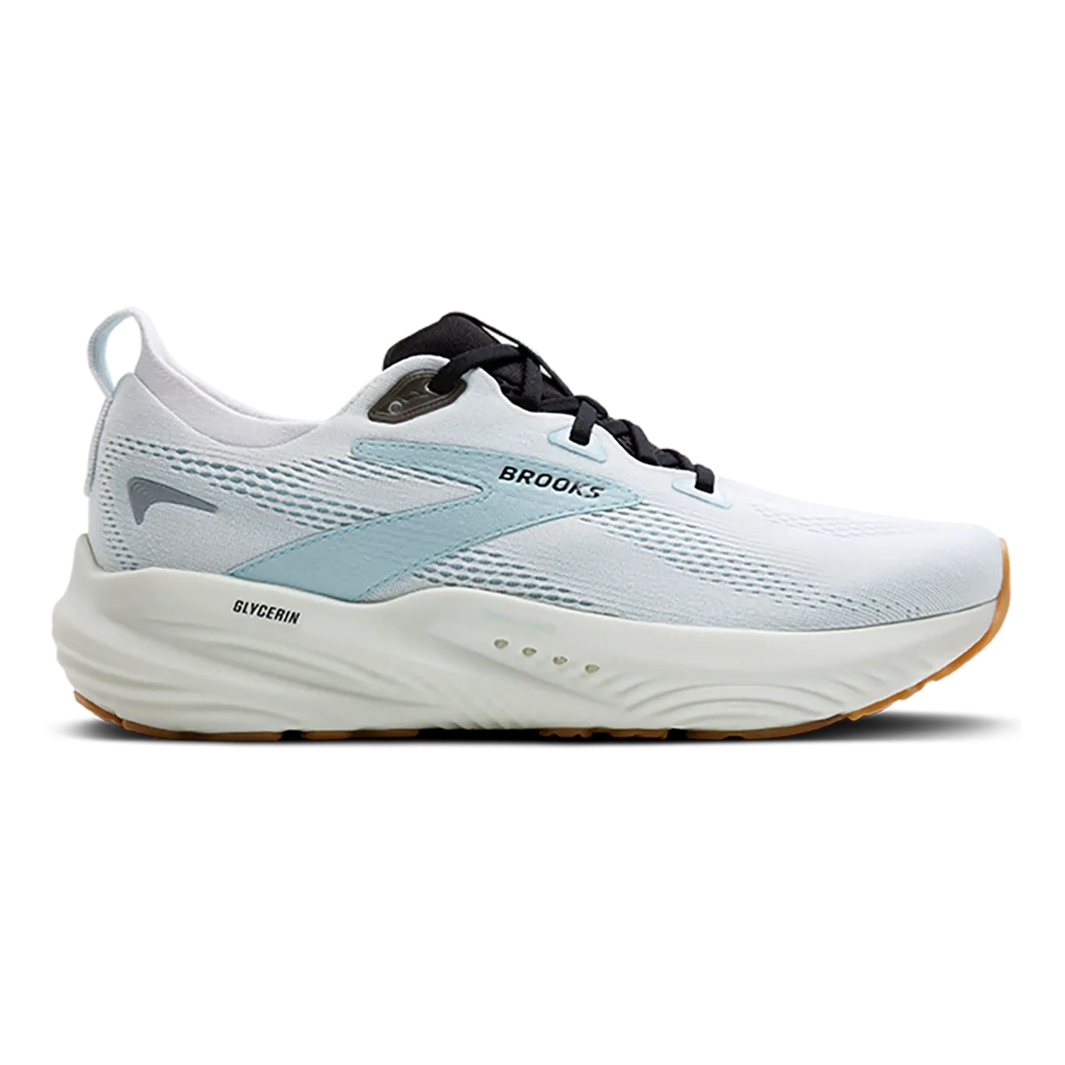 Brooks Glycerin 22 Bright White - Winter Sky - Black padded ankle shoes