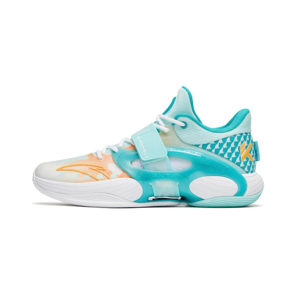 Anta KT Splash 5.0 - White/Green High Elasticity Midsole Reinforced Midfoot Strap Game Day Cushioning