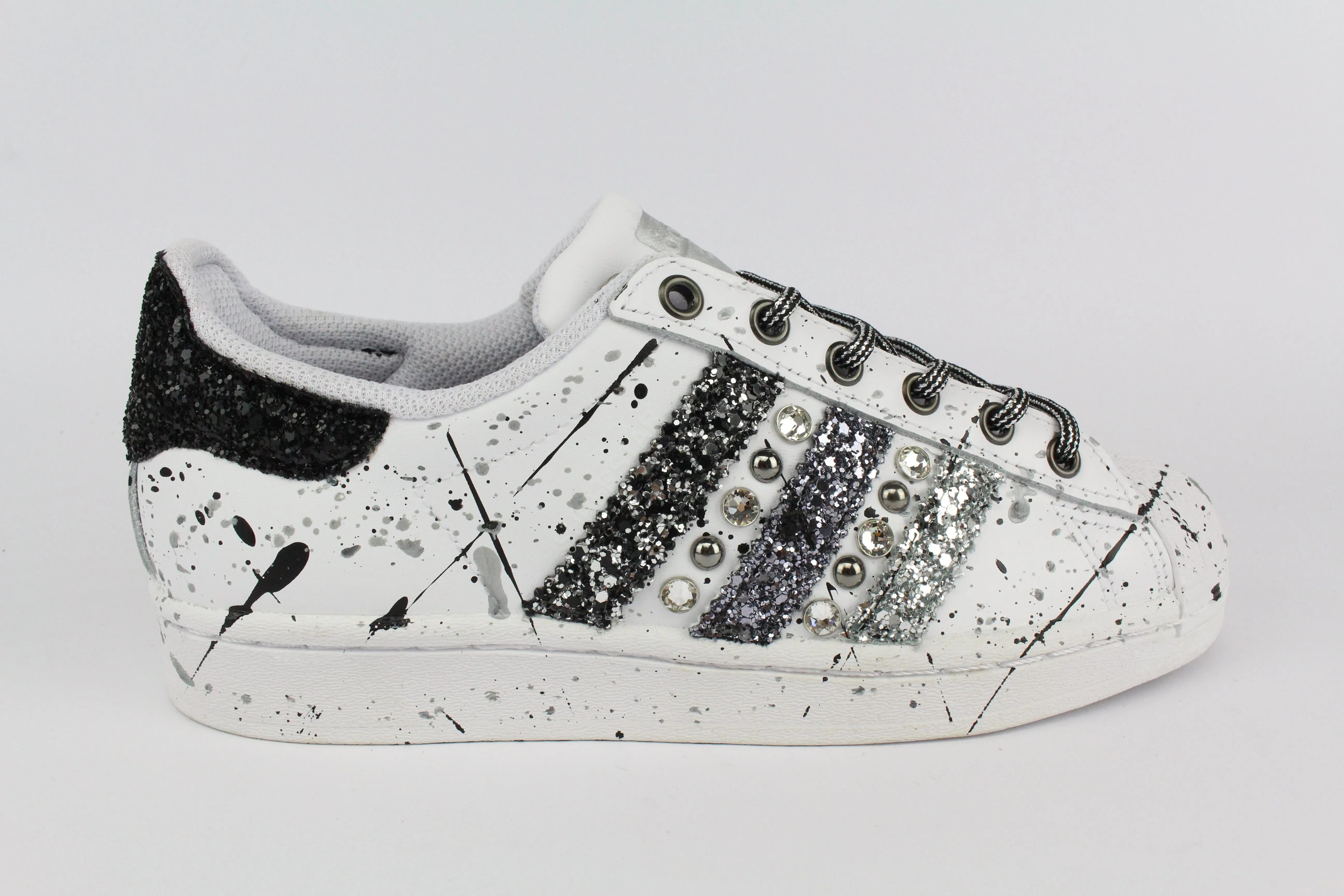 Adidas Superstar Glitter Borchie Strass & Vernice Feel Stable Dog Hike