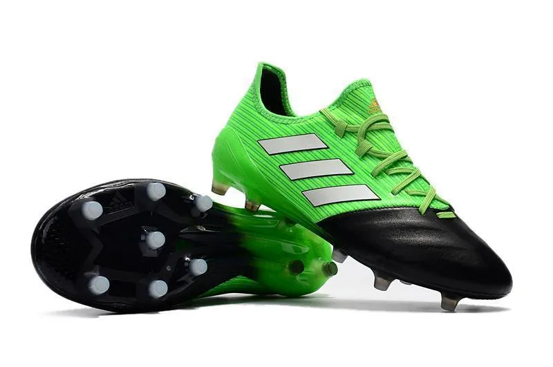 Adidas ACE Series FG Soccer Cleats Shoes Green Black White Soft Terrain Field Grip