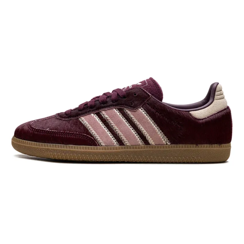 adidas Samba OG Maroon Sand Strata Pony Snug Lining