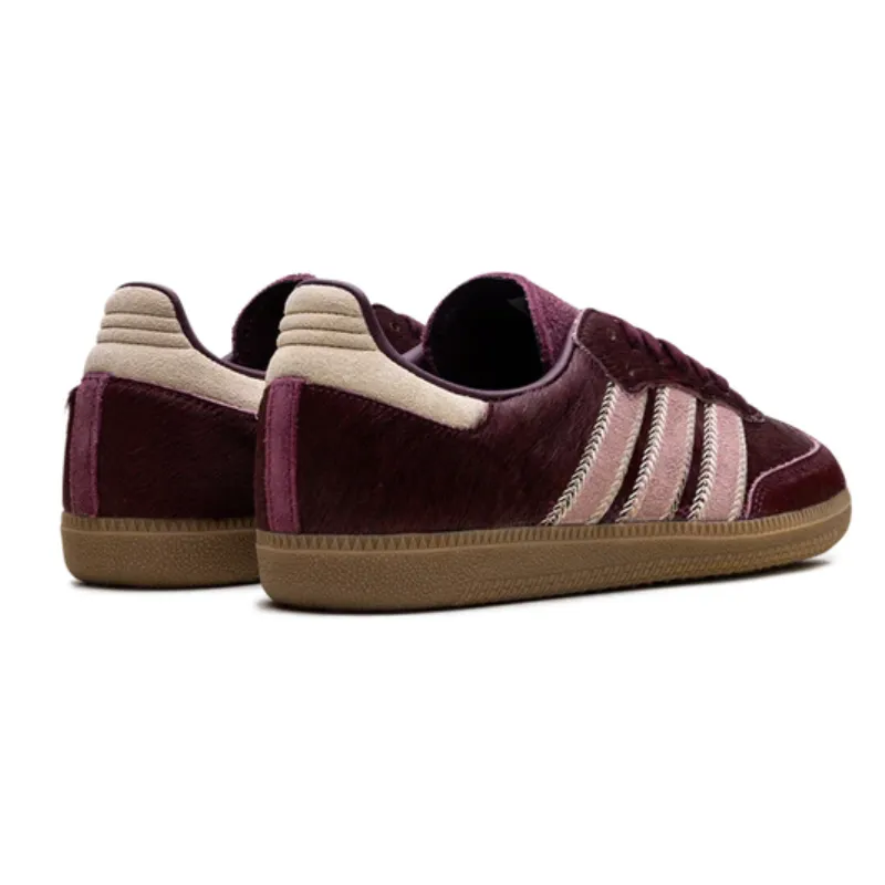Work Routine Cool Shape adidas Samba OG Maroon Sand Strata Pony