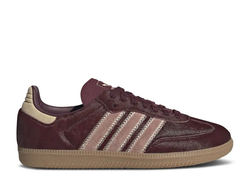 Dry Touch Adidas Samba OG Maroon Sand Strata Pony
