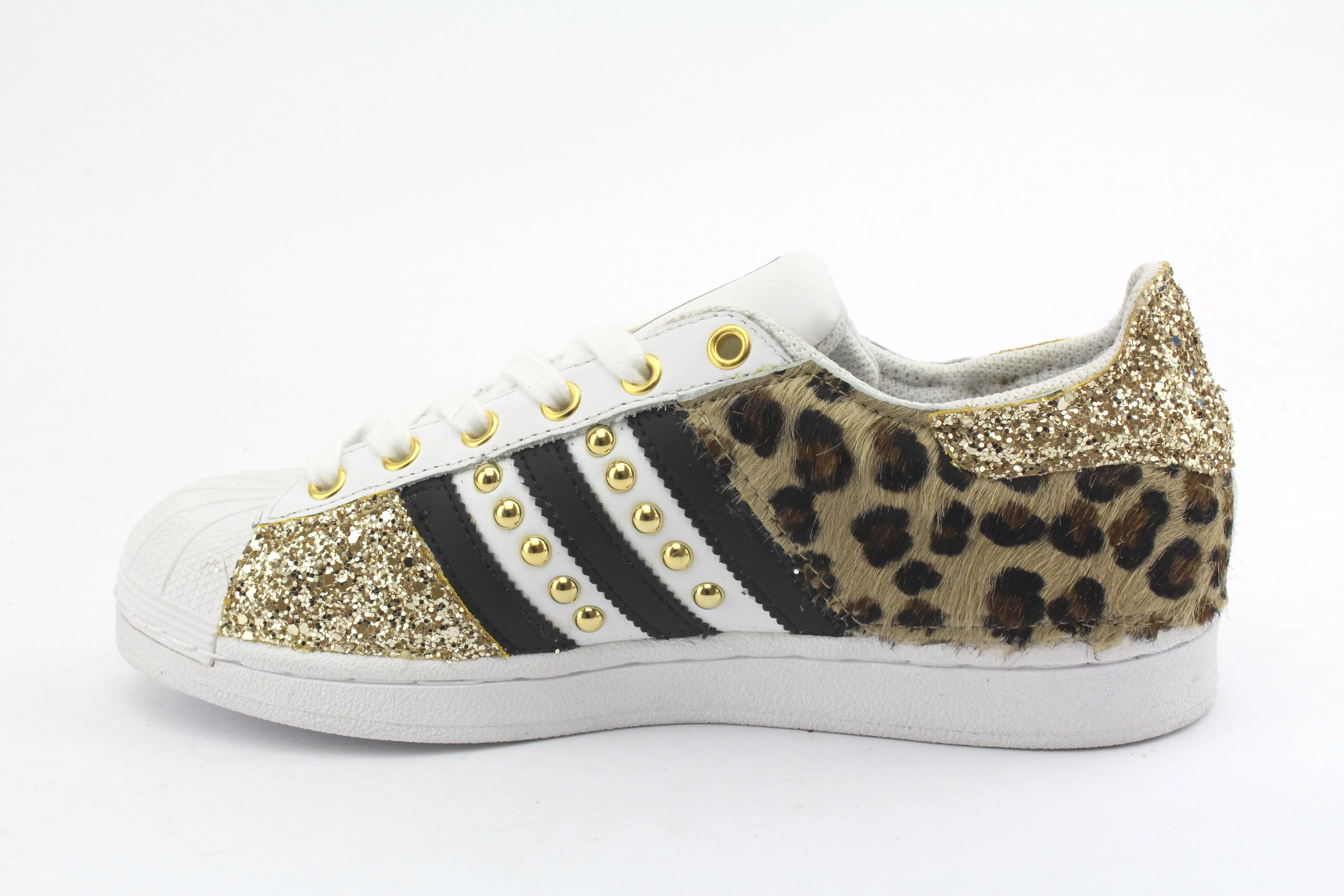 Stretchable Upper Low noise Adidas Superstar Maculate Glitter Gold & Borchie