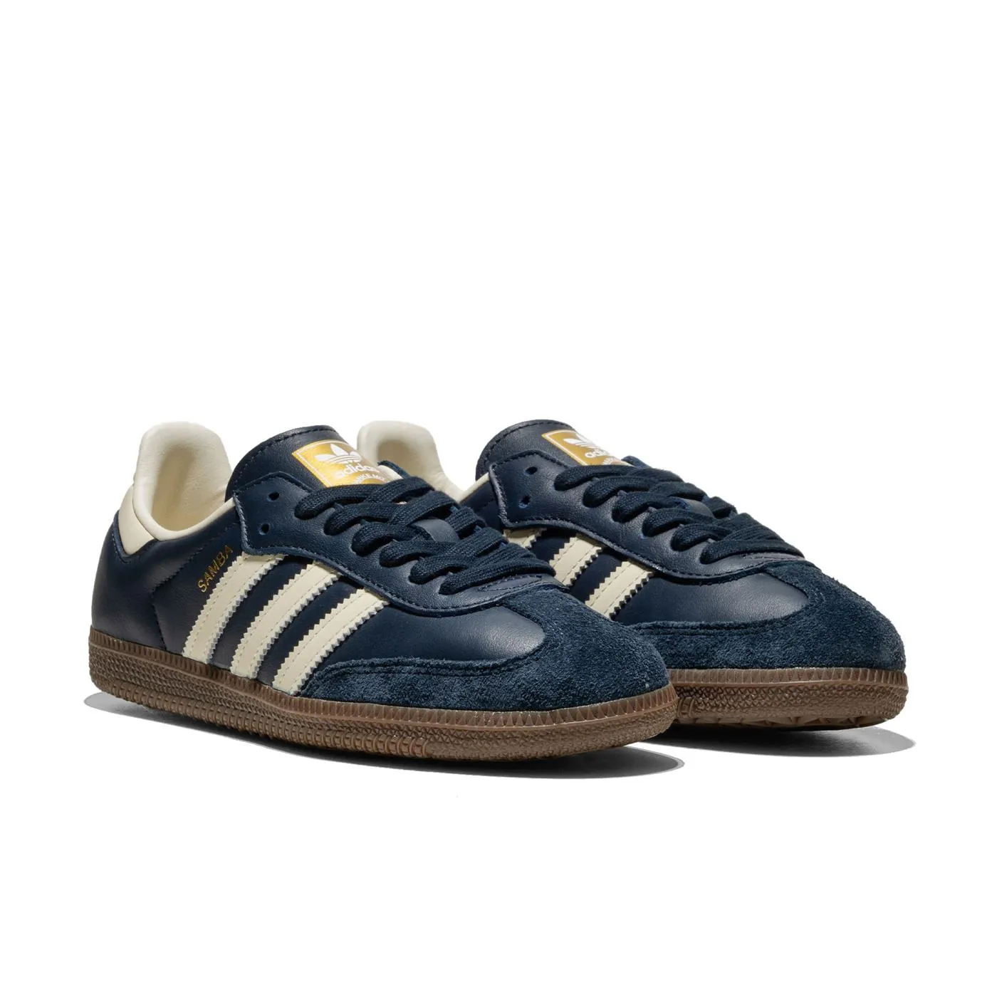 Adidas Originals Samba OG Night Navy/Cream White/Gum Reinforced   toe Quick Slip