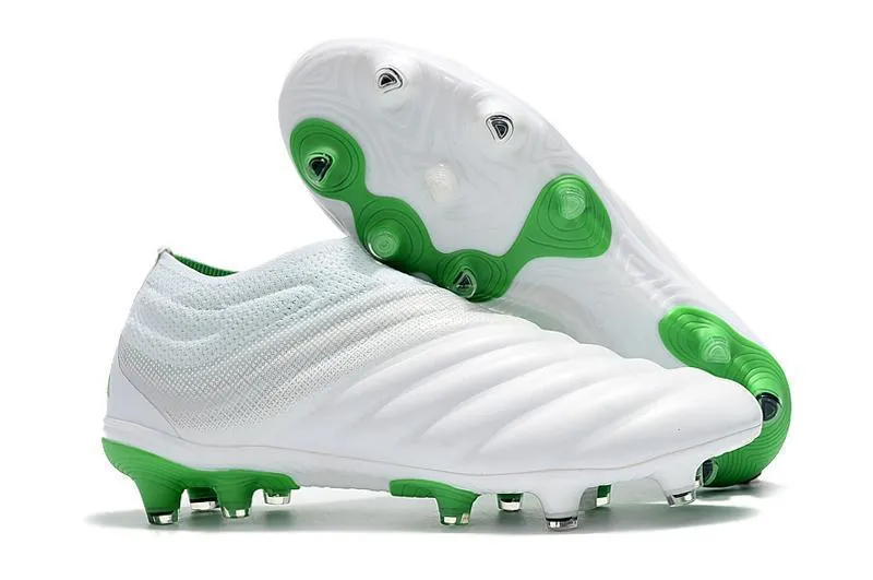 Dual Density Adidas Copa 19  FG Soccer Cleats Shoes White Green