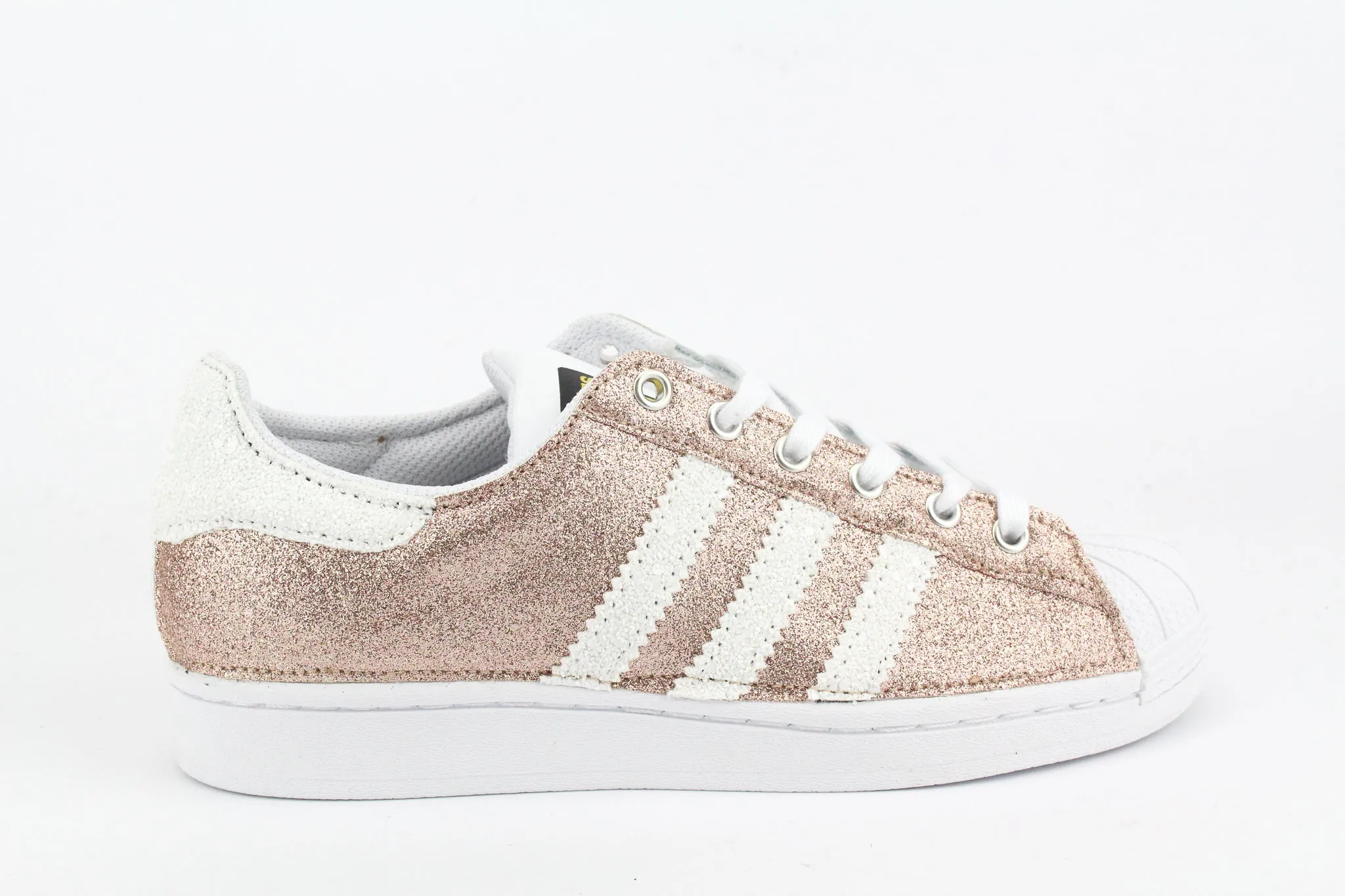 Adidas Superstar Pink & White Glitter City Escape Show Time
