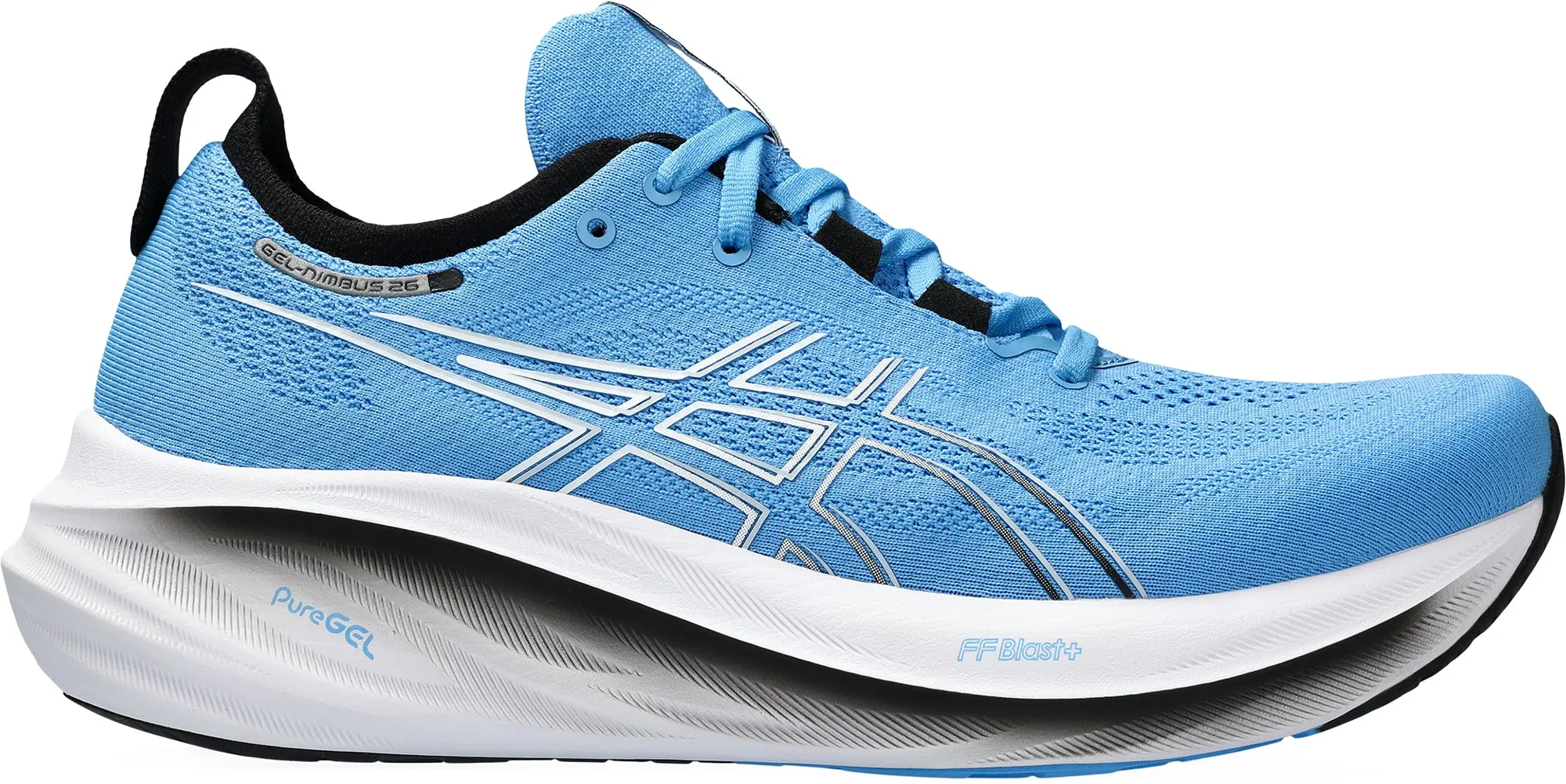 Asics Gel Nimbus 26 Mens Running Shoes - Blue Tear Resistant Upper