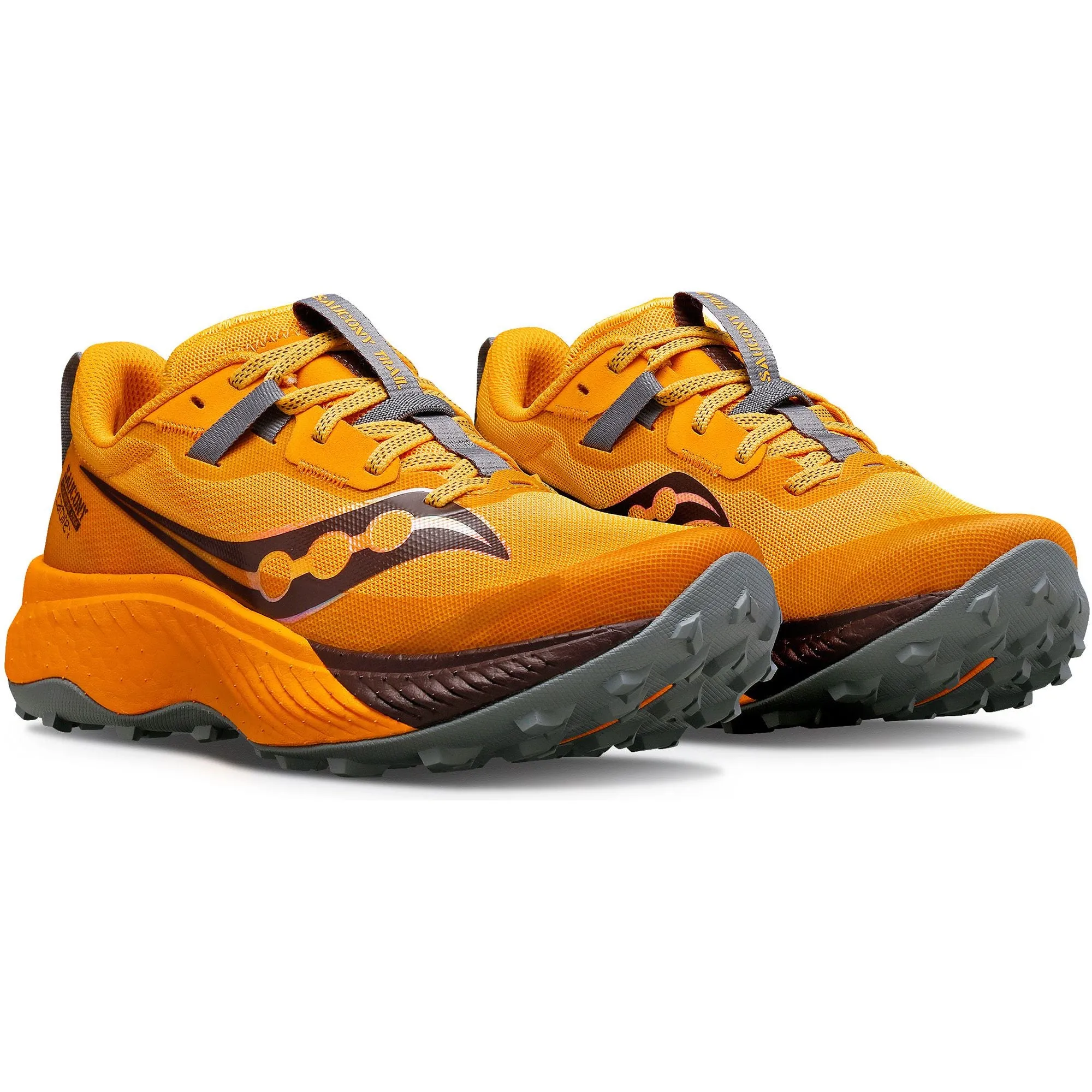 Saucony Endorphin Edge Womens Trail Running Shoes - Orange heel - hugging