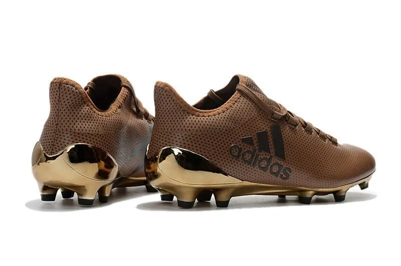 New Adidas X Series FG TPU Soccer Cleats Shoes Coffee Gold Dynamic Sprint Durable Studs