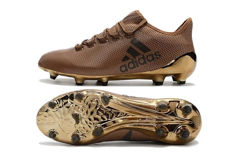 Dynamic Sprint Sole Grip New Adidas X Series FG TPU Soccer Cleats Shoes Coffee Gold
