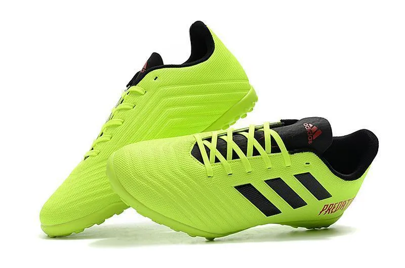 Firm Ground Zero Slip New Adidas Predator TF Soccer Cleats Shoes Green Black Orange