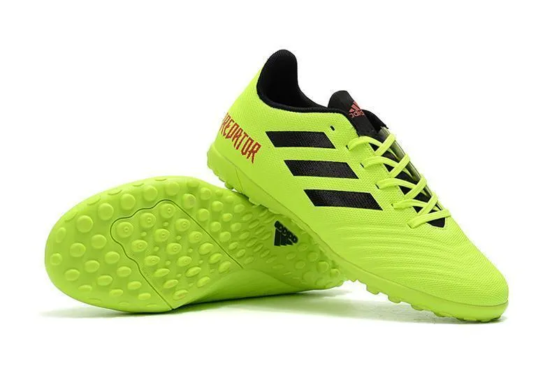 Lateral Grip Moisture wicking New Adidas Predator TF Soccer Cleats Shoes Green Black Orange