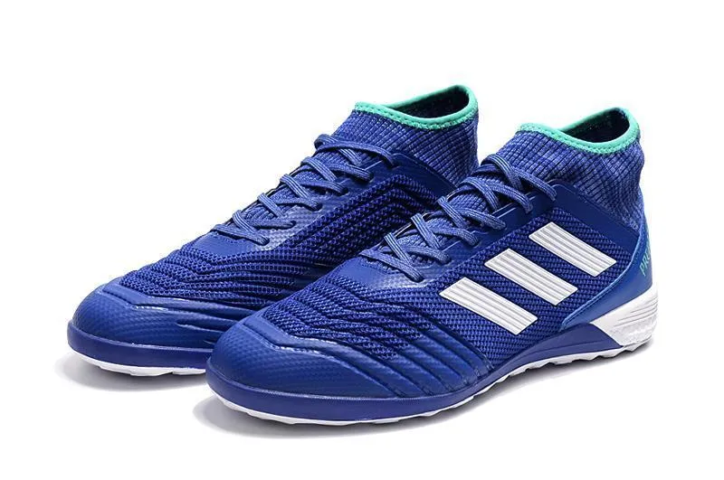 New Adidas Predator Tango 18  TF Soccer Cleats Shoes Blue White Flat Ground Fitness Fan