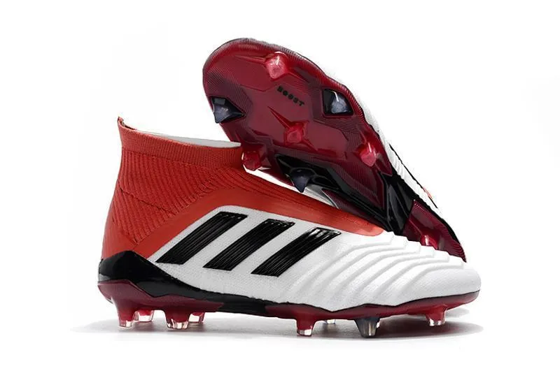 New Adidas Predator 19.1 FG Soccer Cleats Shoes Red Black White Midfield Control Neutral Fit