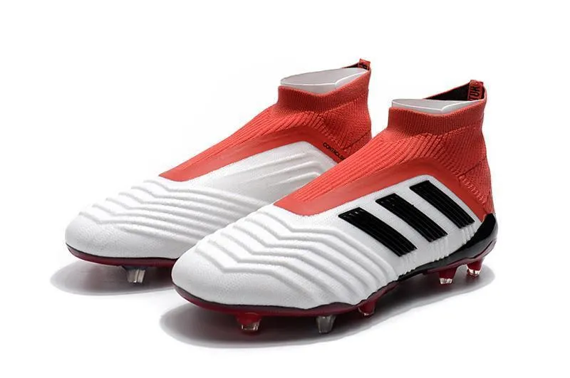 Game Momentum Speed Ride New Adidas Predator 19.1 FG Soccer Cleats Shoes Red Black White