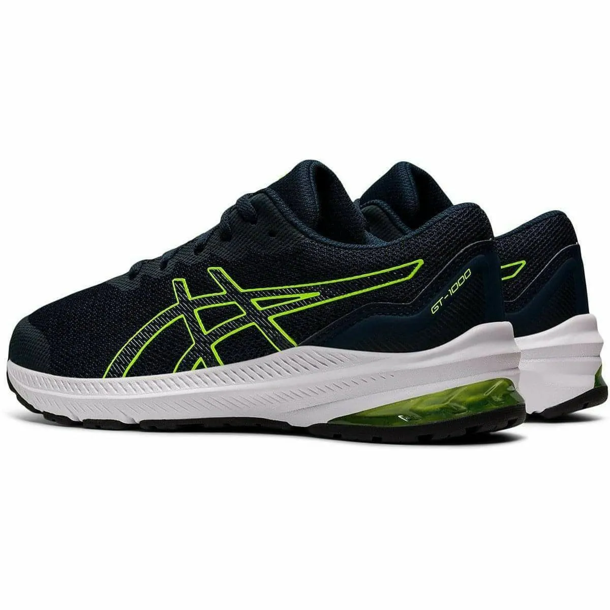 Asics GT 1000 11 GS Junior Running Shoes - Blue Moisture Wicking Technology Wave Spring Plate