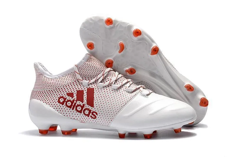 New Adidas X Series Leather FG Soccer Cleats Shoes White Orange Foot Sprint Rapid Movement