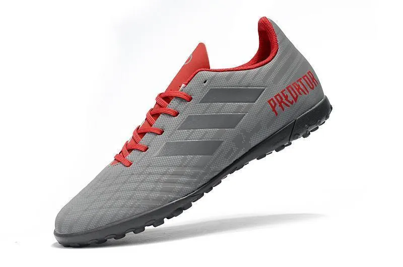 New Adidas Predator Accelerator TF Soccer Cleats Shoes Gray Red Backfield Motion Track ready
