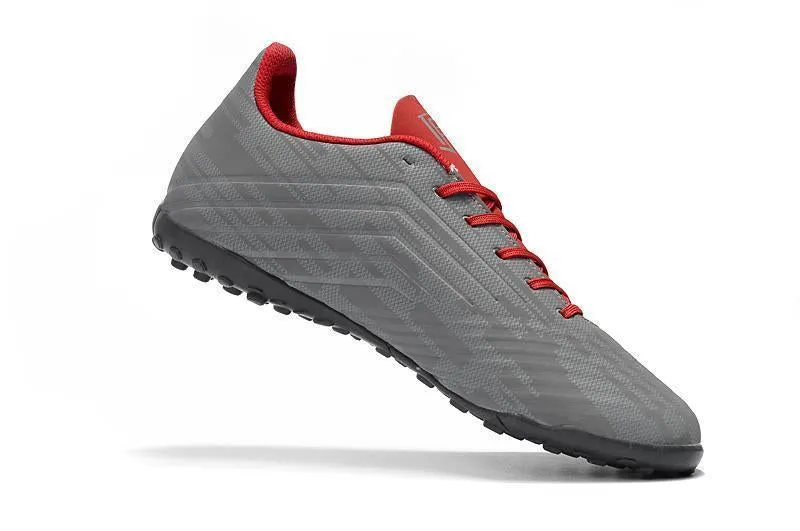New Adidas Predator Accelerator TF Soccer Cleats Shoes Gray Red Foot Base